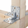 Zur Befestigung von Kanthölzern auf Mauerwerk, Beton etc. sowie Holz/Holzverbindungen