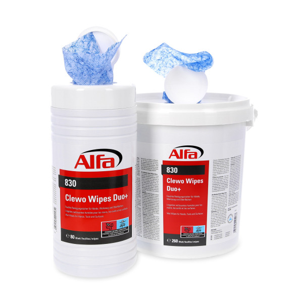 830 Alfa Clewo Wipes Duo+ (Spezial-Feuchtreinigungstücher)